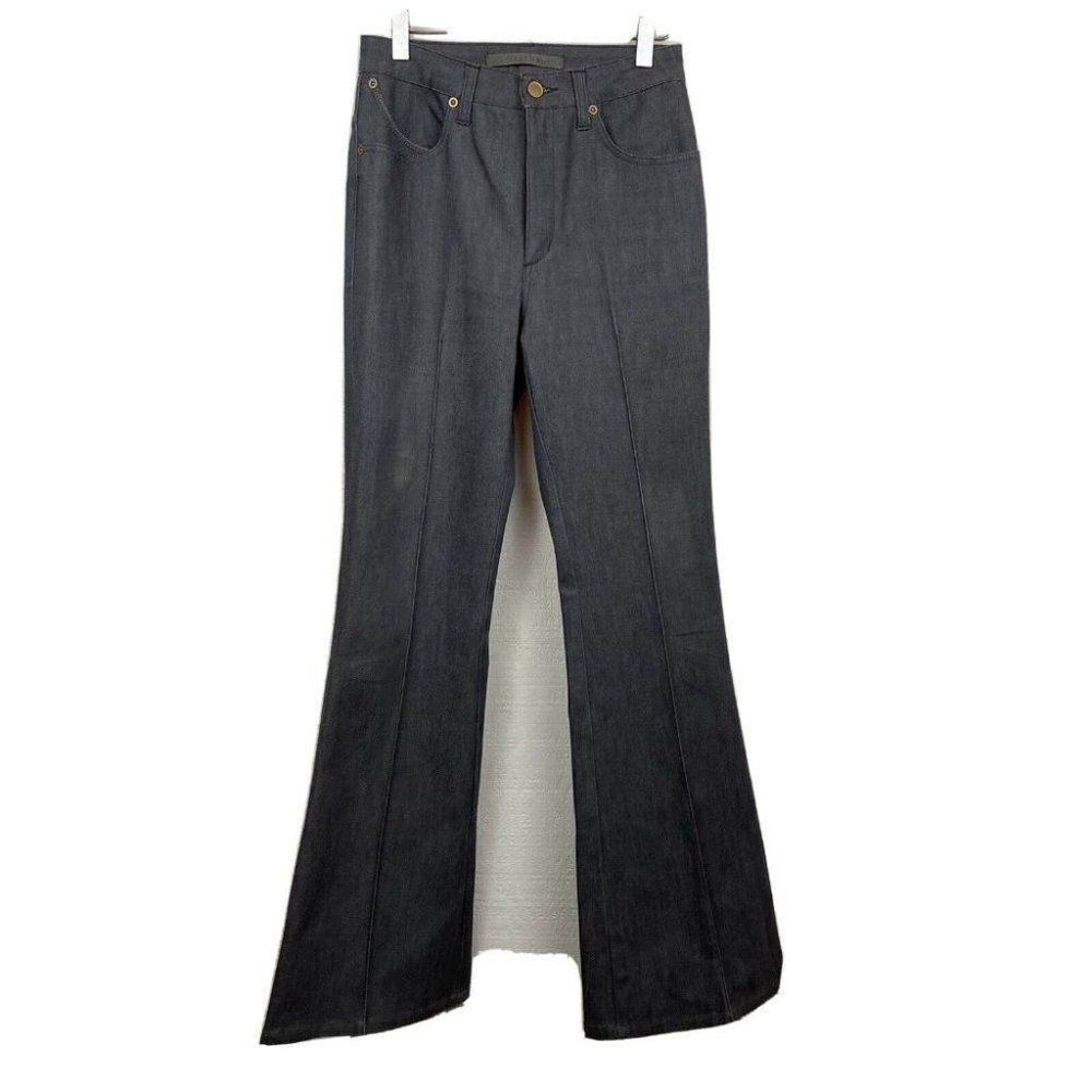 SUPERFINE Jeans Gray Flared High Waist Front Seam